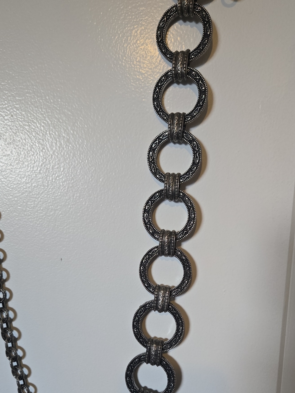 Vintage Chico's Silver-Tone Linked Circle Belt